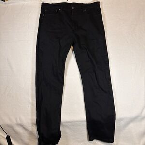 Levi's 502 Jeans Black Denim Regular Fit Comfort Stretch Mens W38 L34